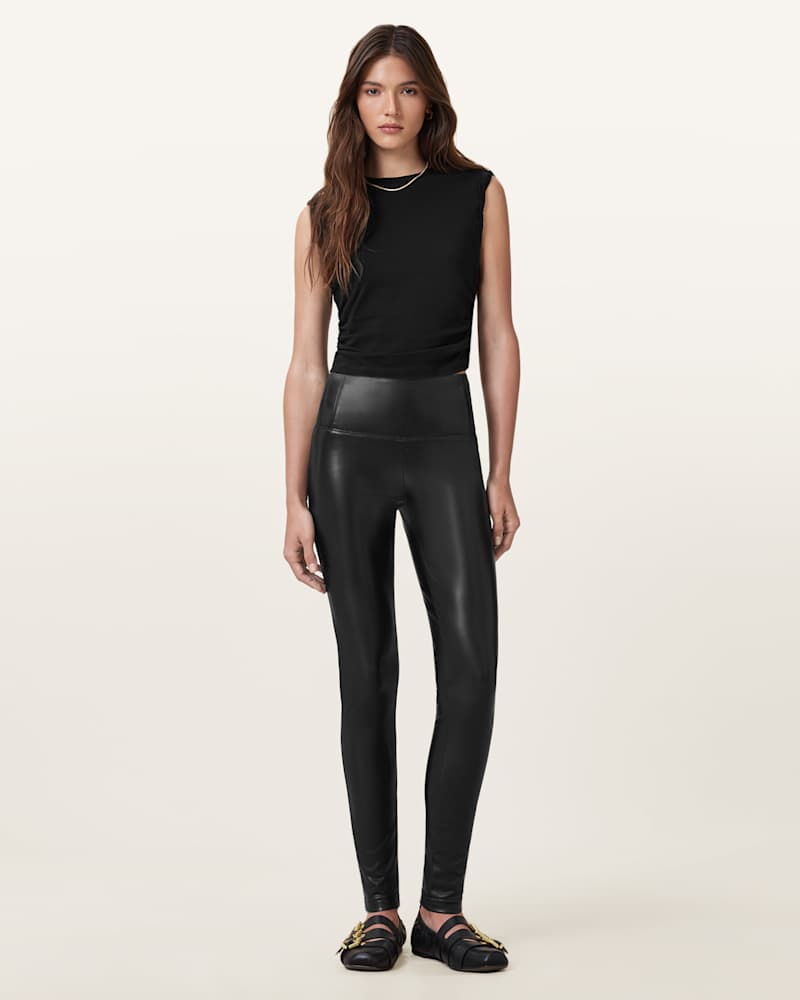Cora High-Rise Faux Leggings
