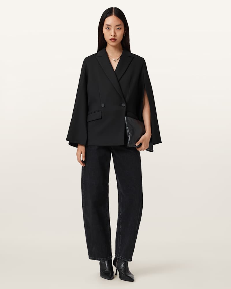 Luna Double Breasted Cape Blazer