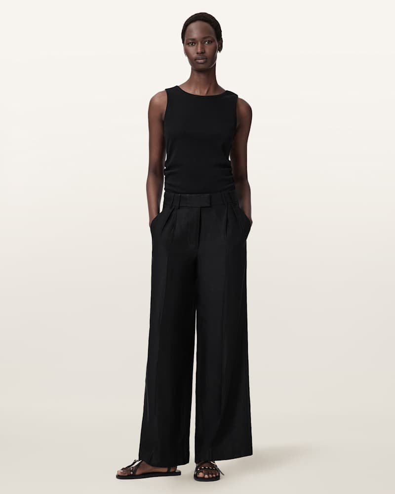 Charley Relaxed Fit Linen Blend Trousers