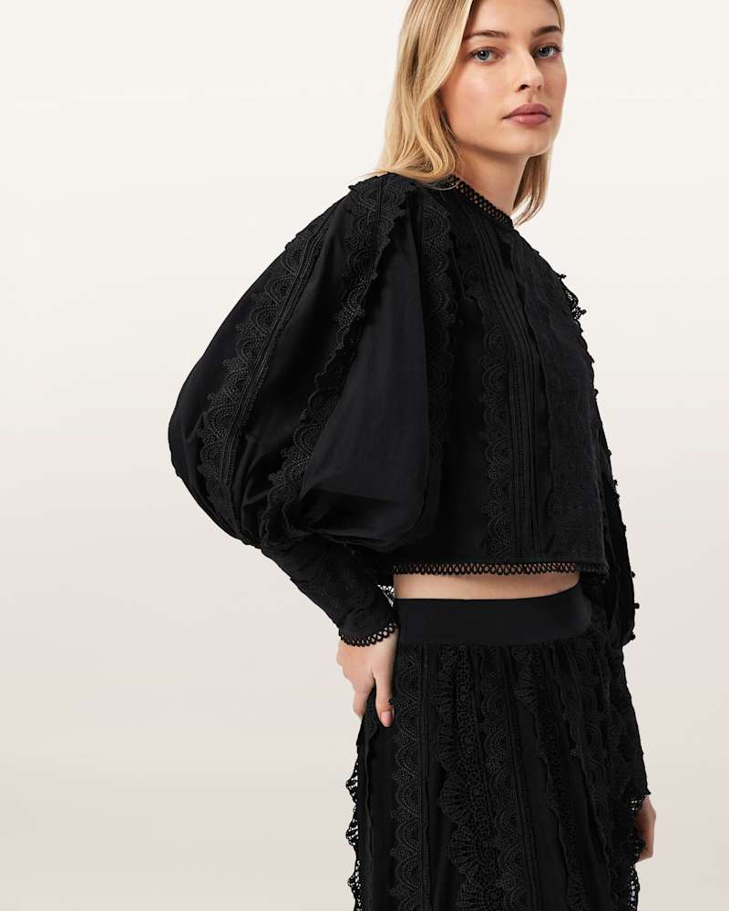 Hart Lace Embroidered Top