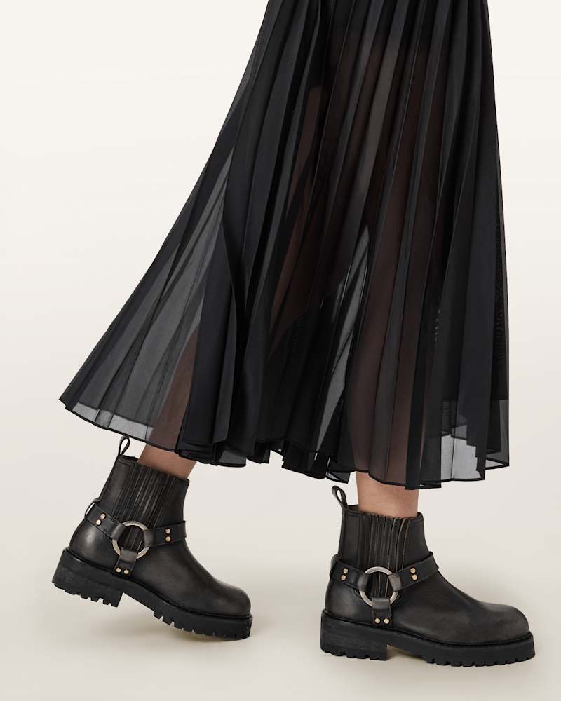 Maddie Leather Biker Boots