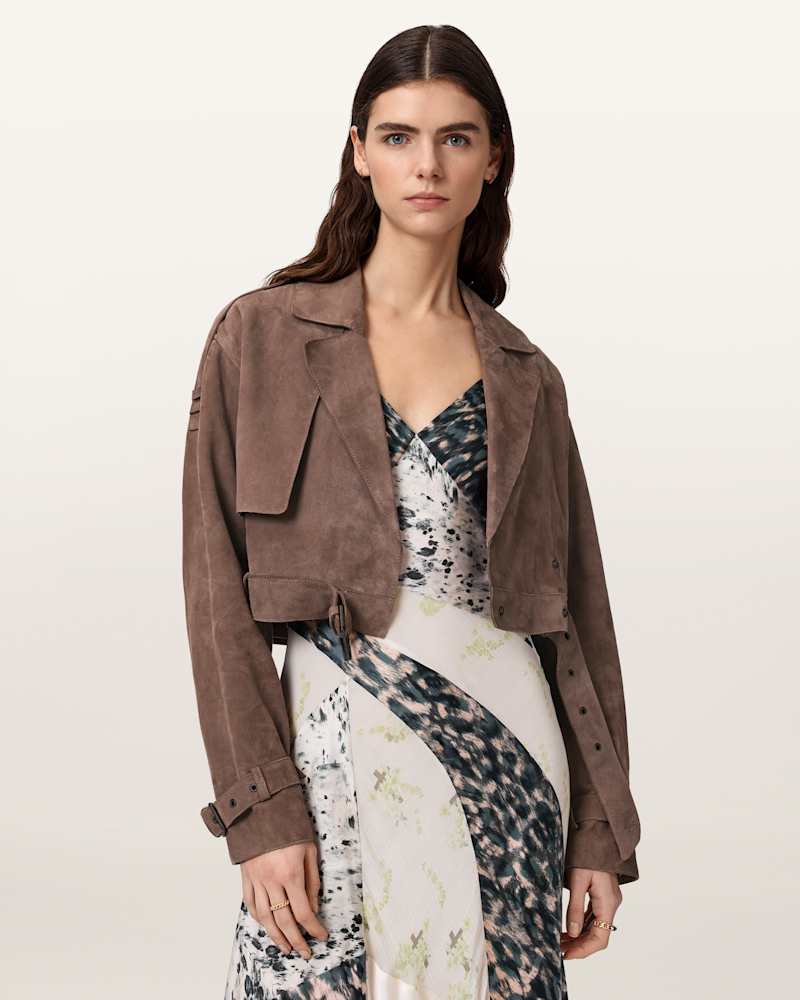 Ophelia Cropped Suede Jacket