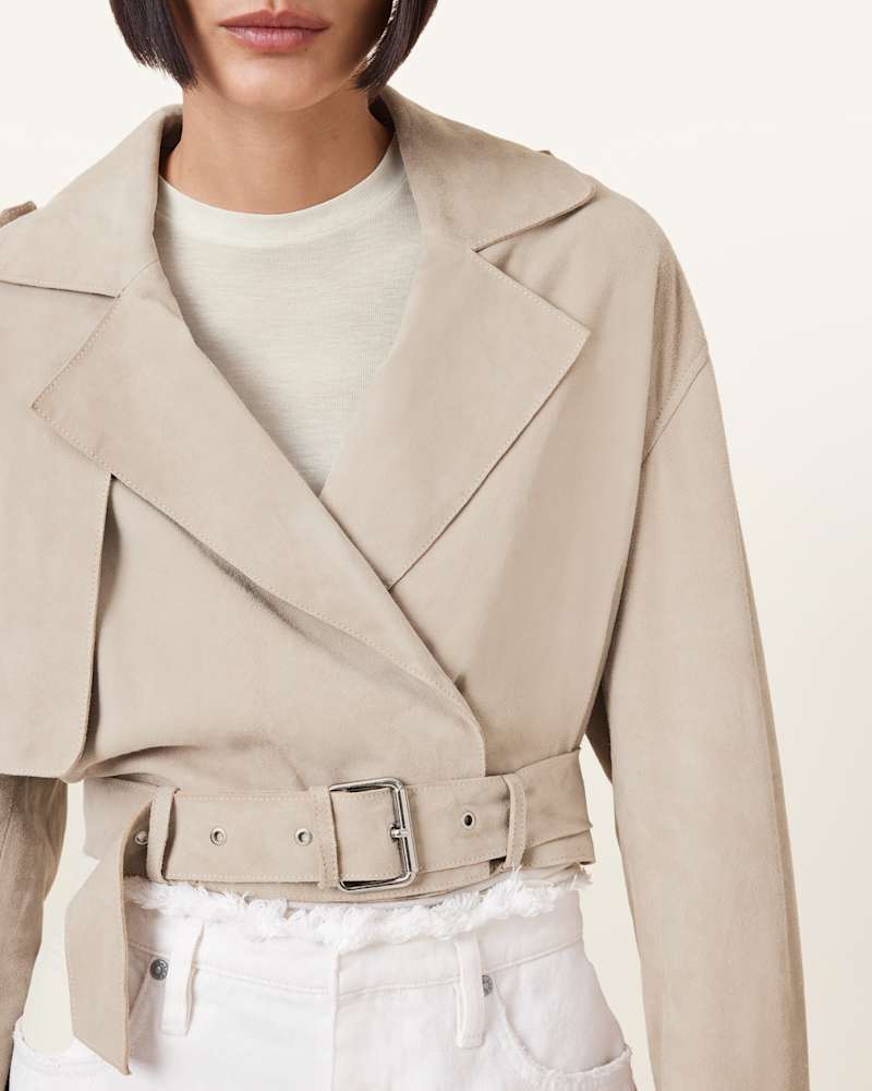 Ophelia Cropped Suede Jacket