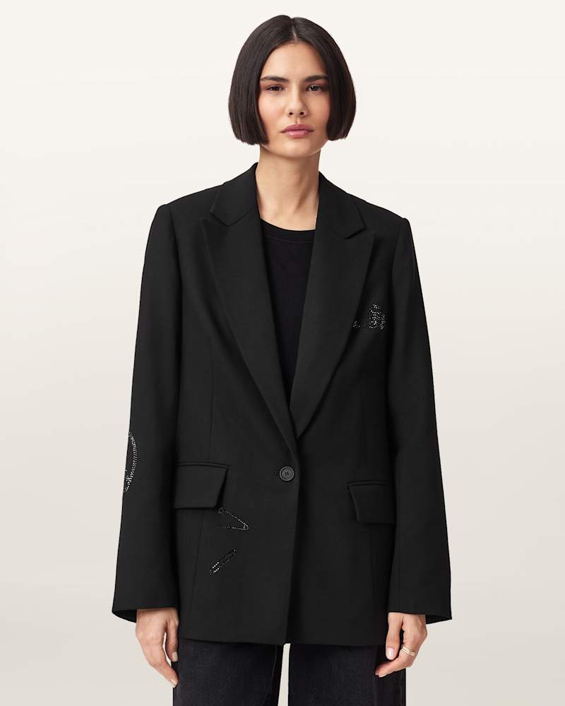 Ottie Single Breasted Embellished Blazer