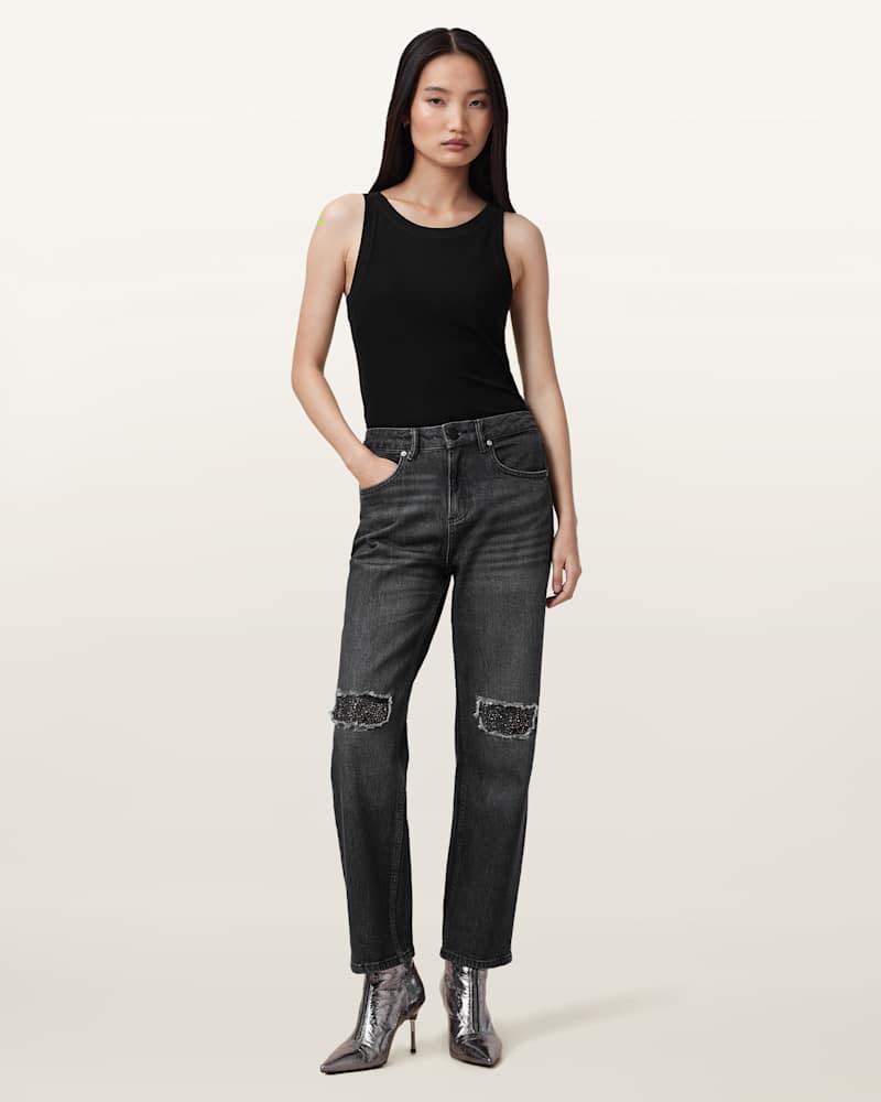 Ida Cropped Straight Denim Jeans