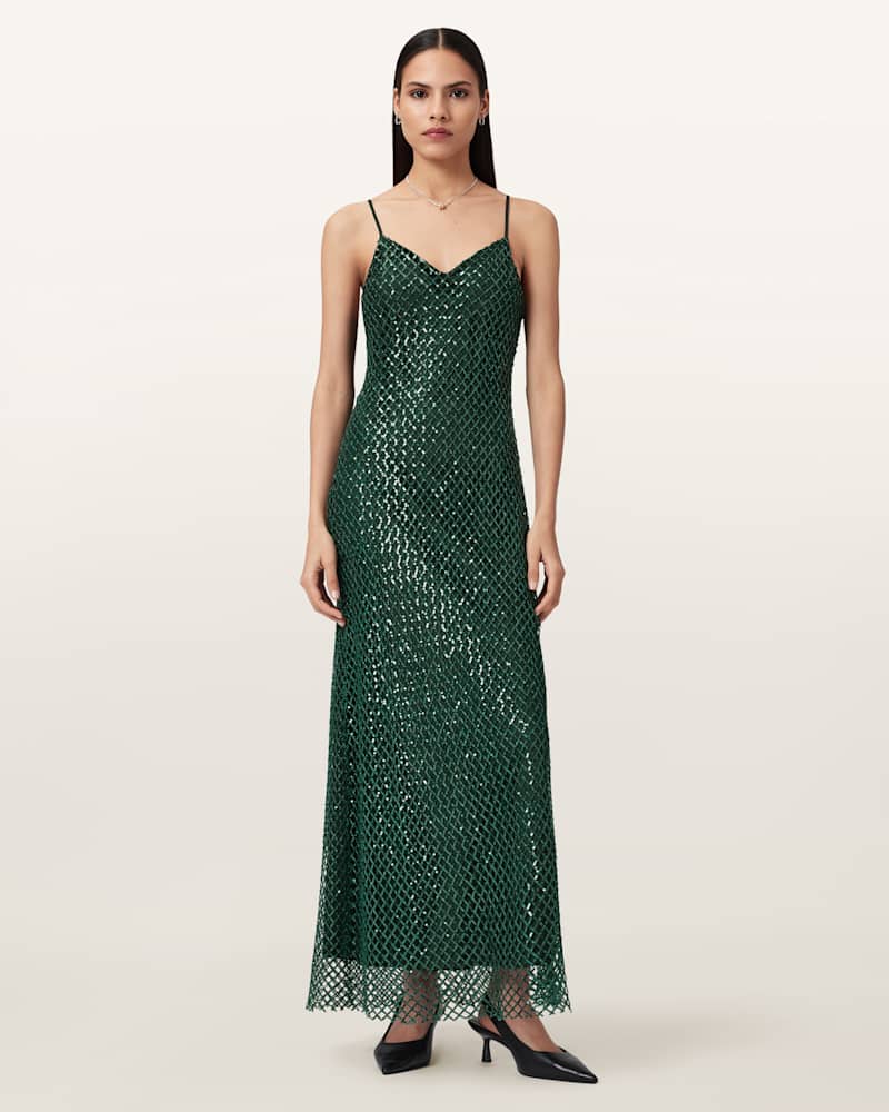 Chantelle Sequin Midi Slip Dress