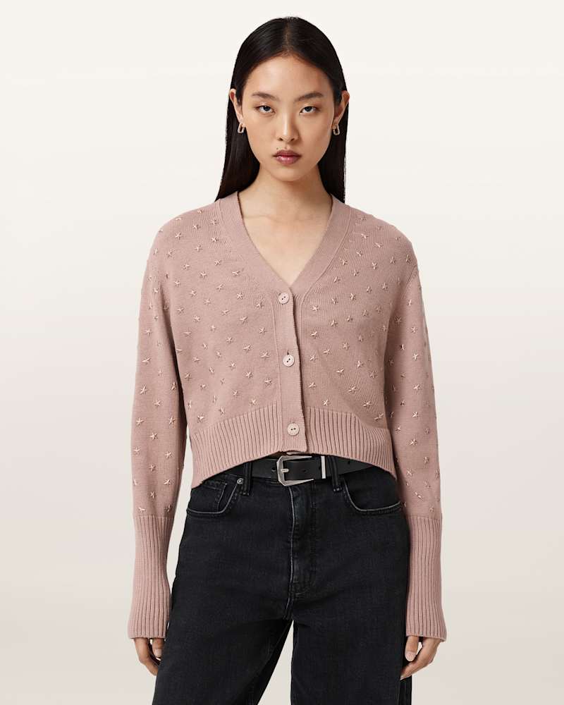 Mazzy Cropped Embellished Cardigan