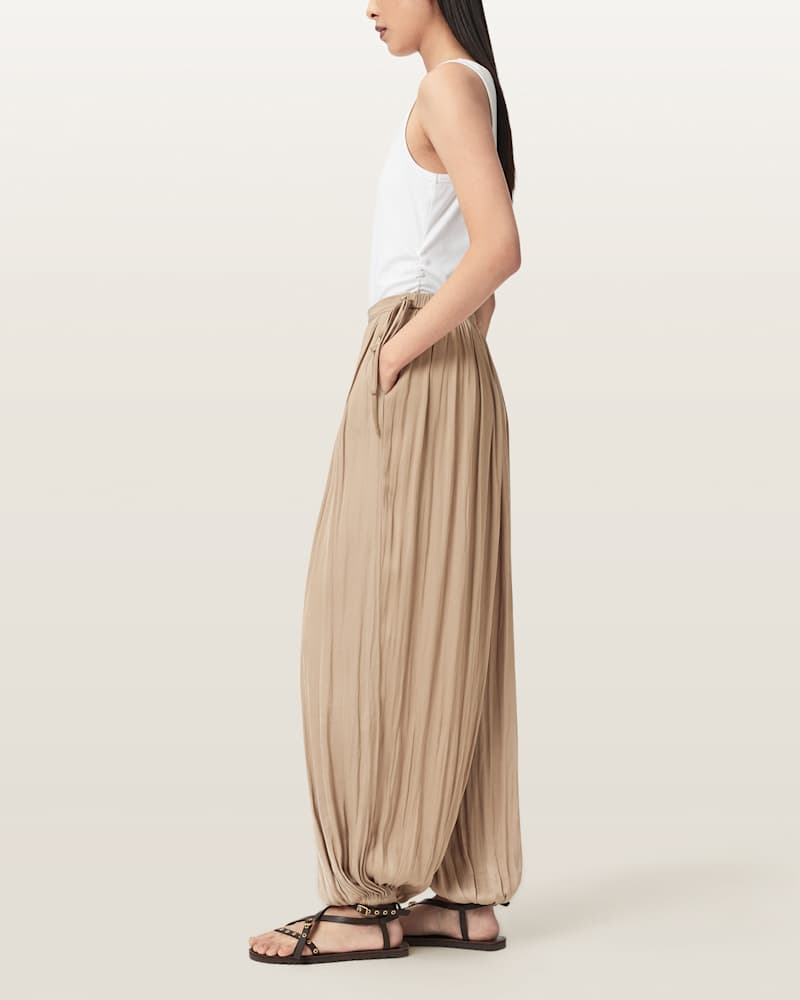Eshe Loose Fit Satin Trousers 
