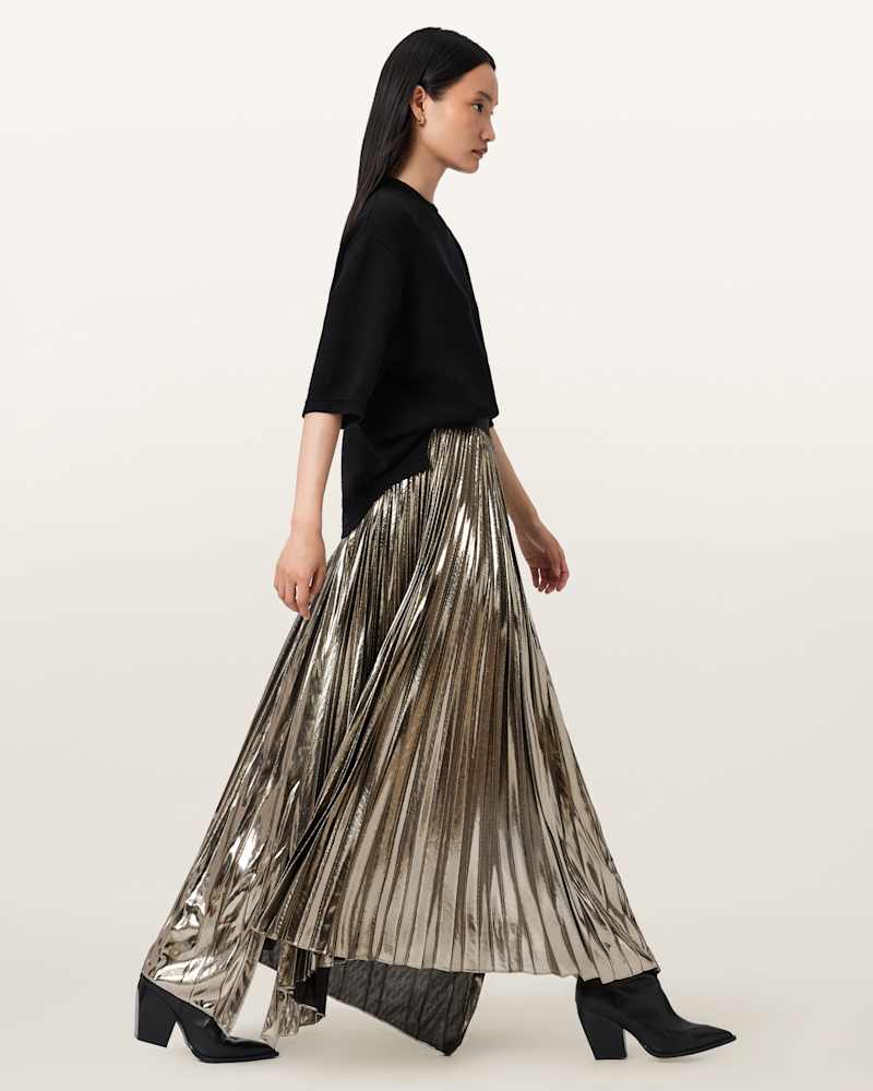 Jax Pleated Midi Skirt