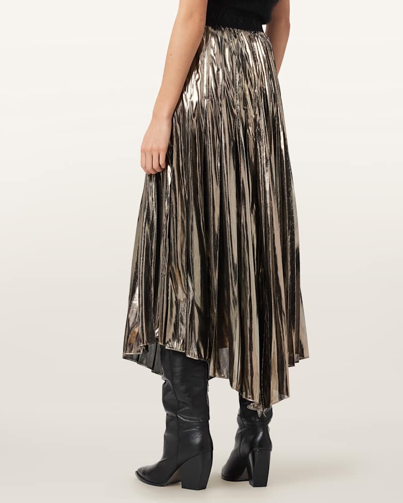 Jax Pleated Midi Skirt