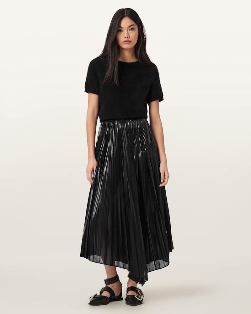 Jax Pleated Midi Skirt