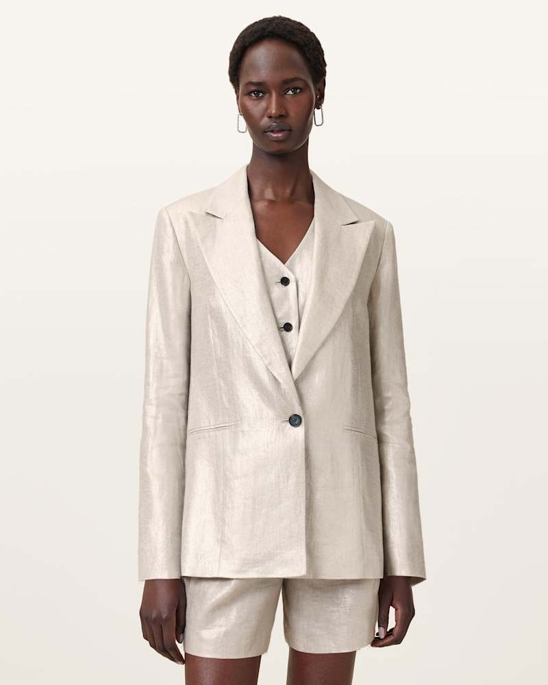 Averie Relaxed Fit Linen Blazer