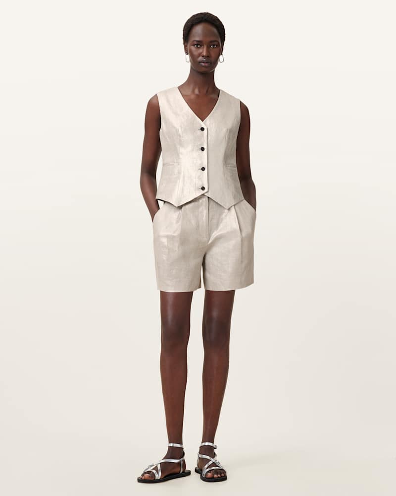Averie Relaxed Fit Linen Shorts