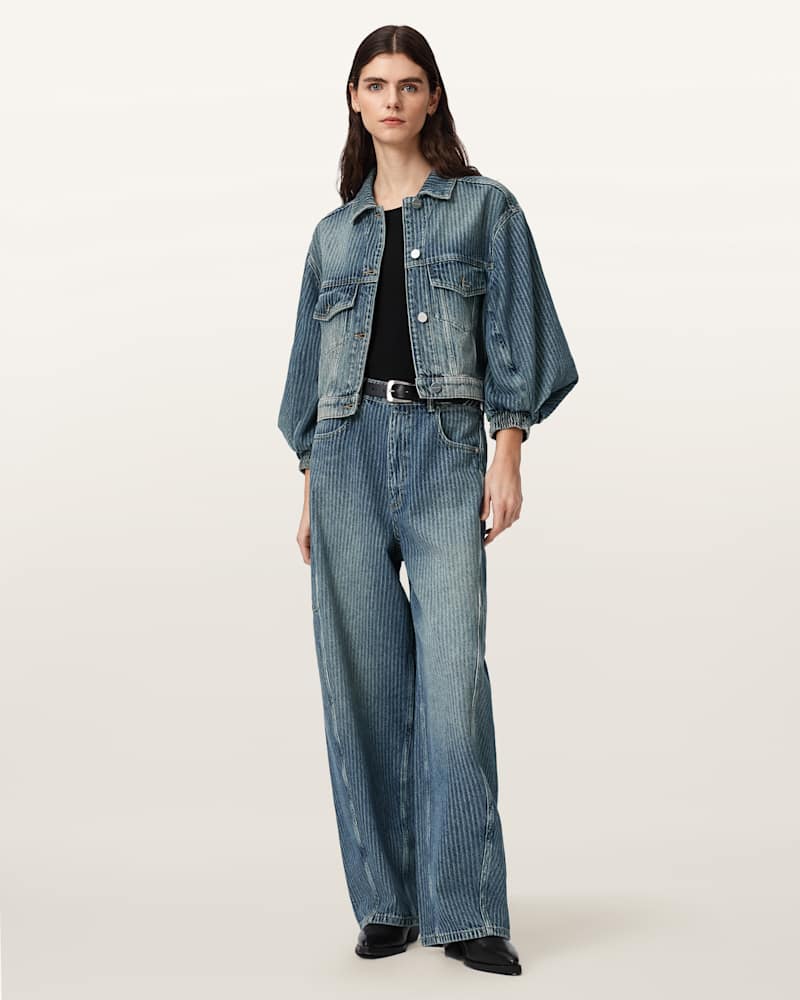 Luca Striped Cropped Jacket