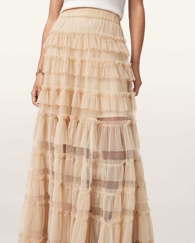 Aude Ruffle Maxi Skirt