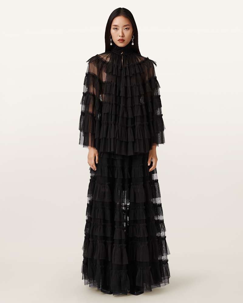 Aude Ruffle Maxi Skirt