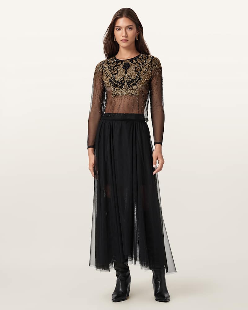 Ally Tulle Midi Skirt