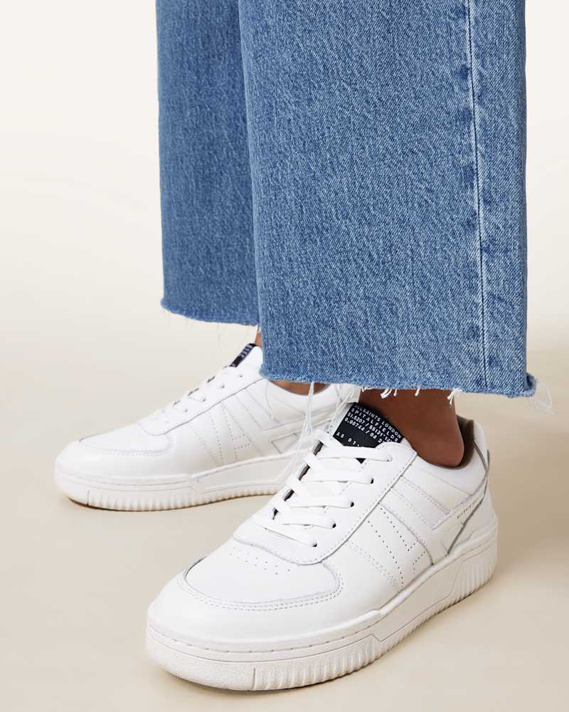 Vix Low Top Round Toe Leather Trainers