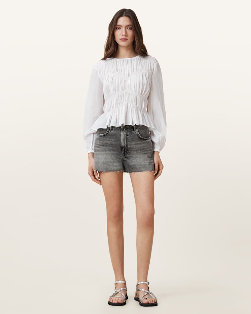 Tate High Rise Denim Shorts