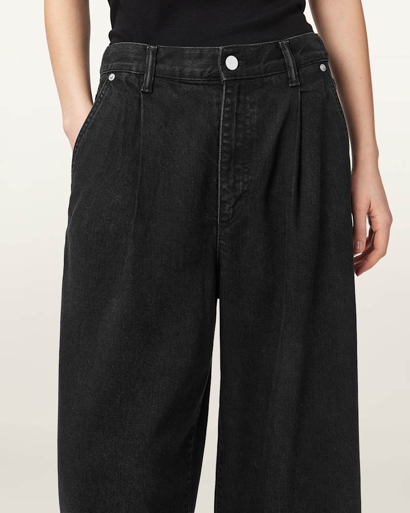 Haze Pleated Wide Leg Jeans