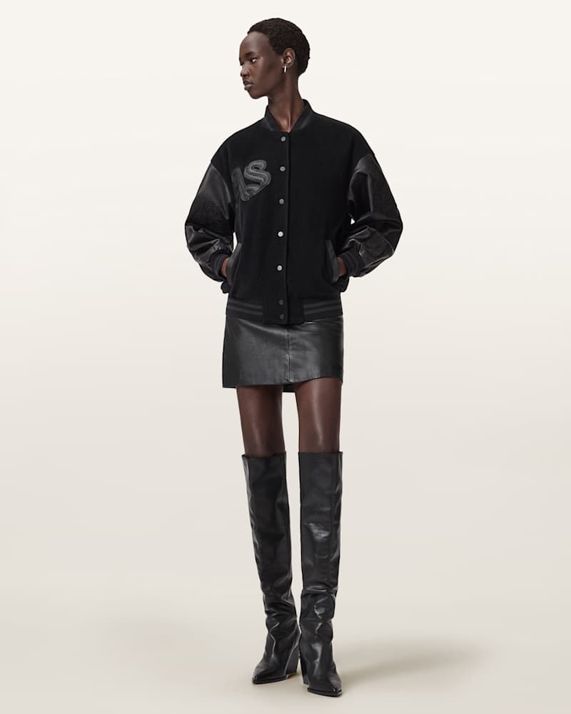 Argon Leather Varsity Leather Jacket