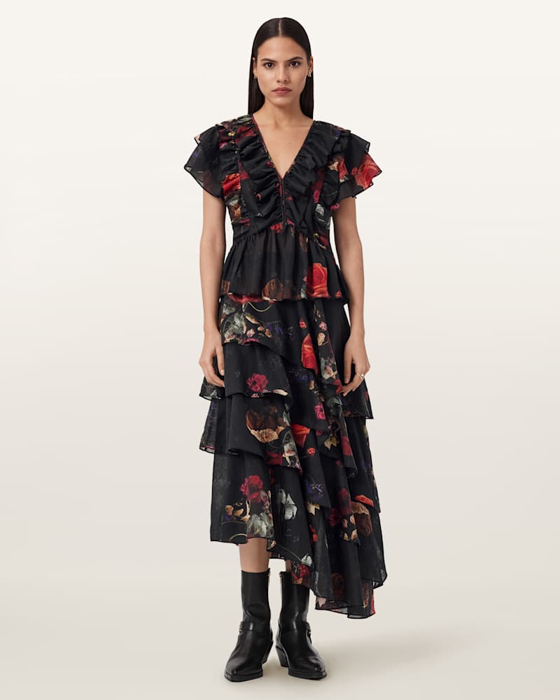 Alma Floral Frill Top