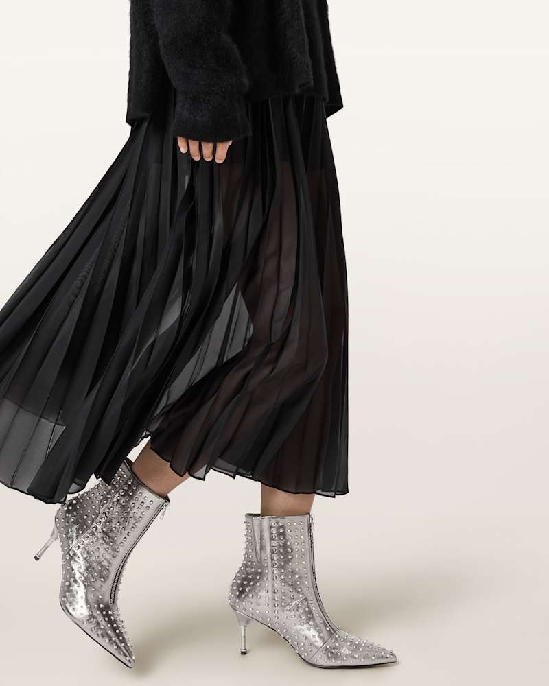 Natasha Studded Leather Boots