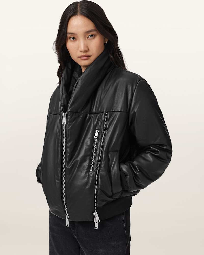 Lauren Leather Puffer Jacket