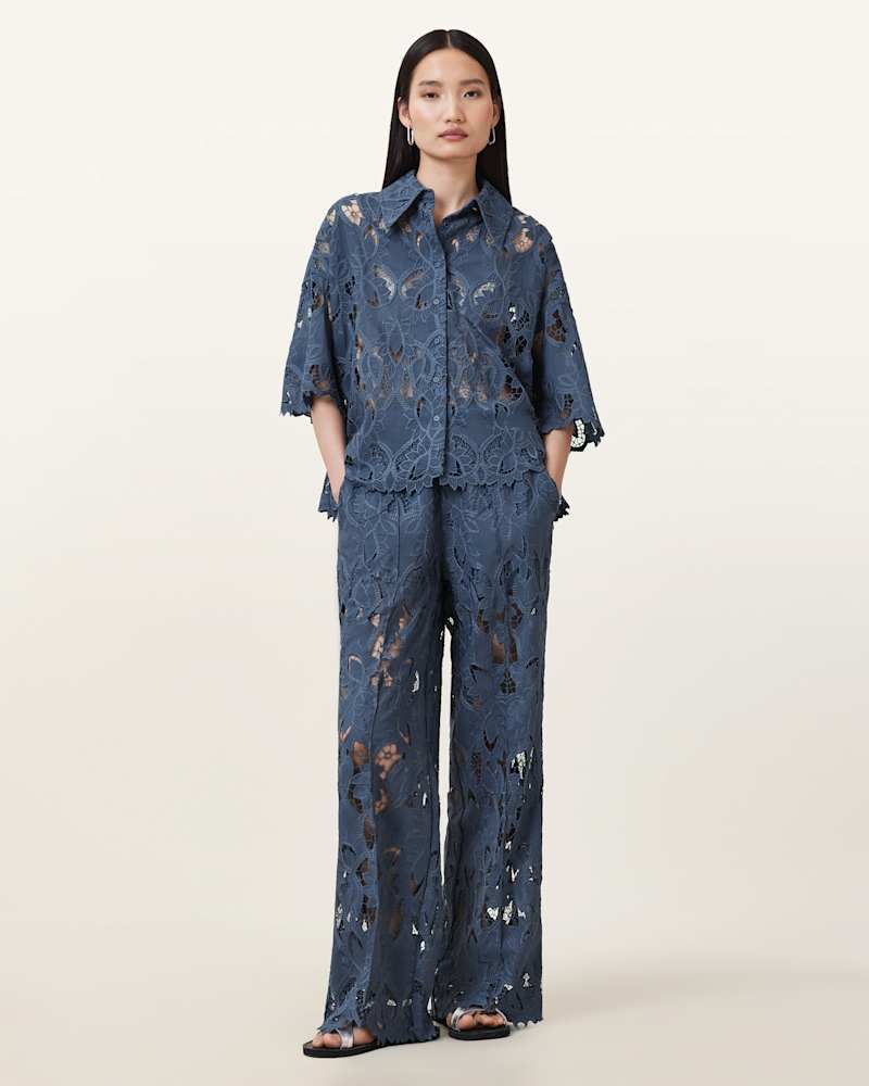 Charli Embroidered Straight Fit Trousers