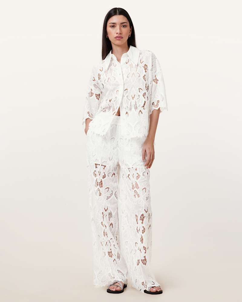Charli Embroidered Straight Fit Trousers