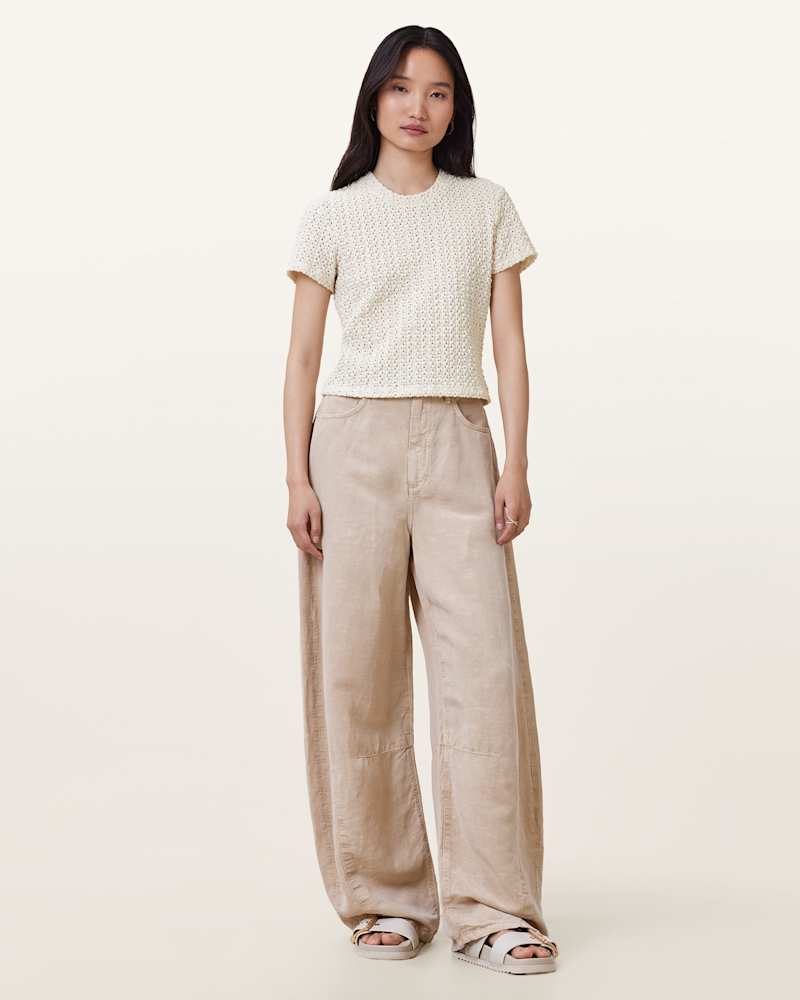 Karma Stevie Slim Fit Crochet T-Shirt