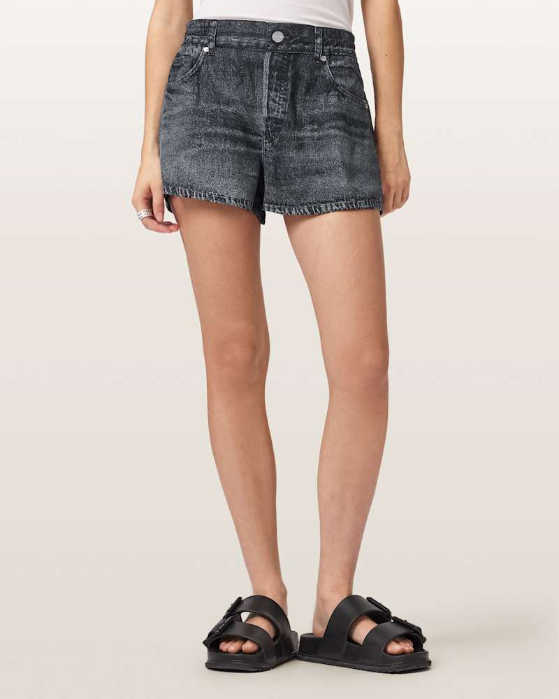Tyler Wide Leg Illusion Of Denim Shorts