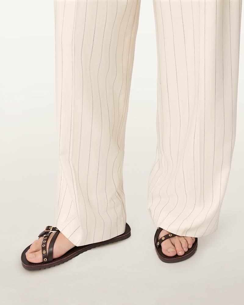 Olga Wide Leg Pleated Trousers