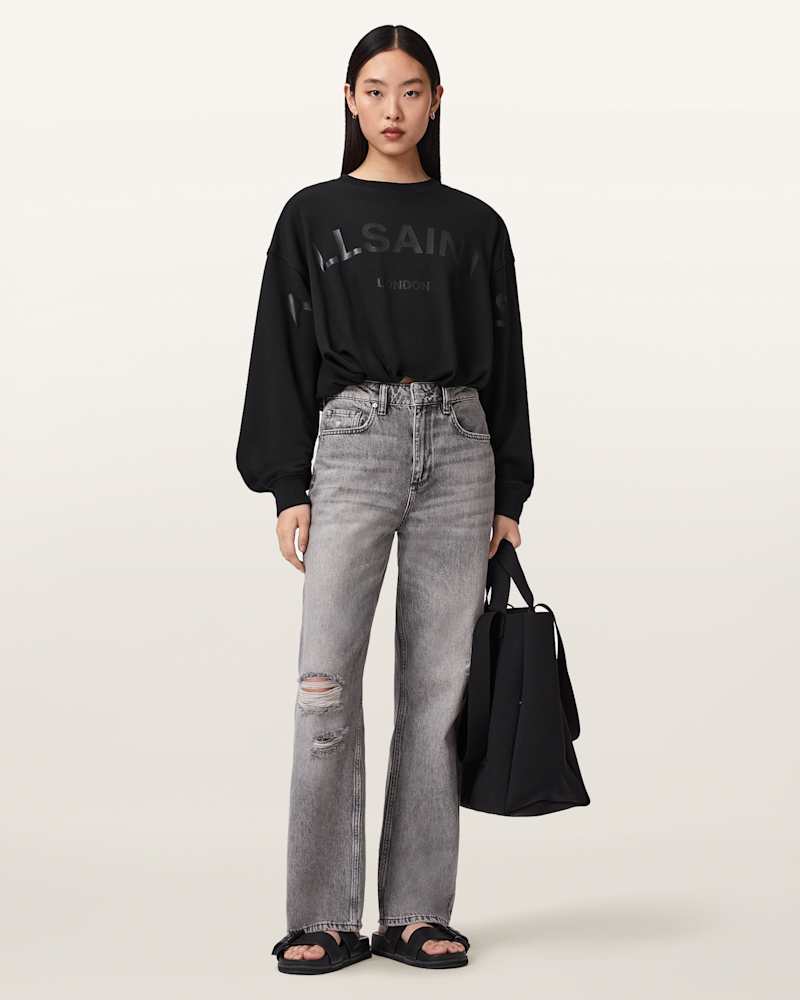 Biggy Logo Print Cropped Sweatshirt