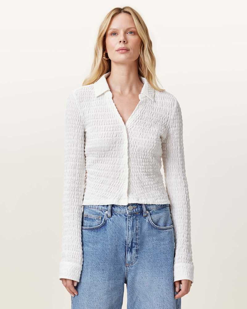 Connie Slim Fit Open Neck Shirt