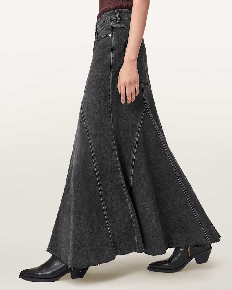 Alma High Rise Denim Skirt