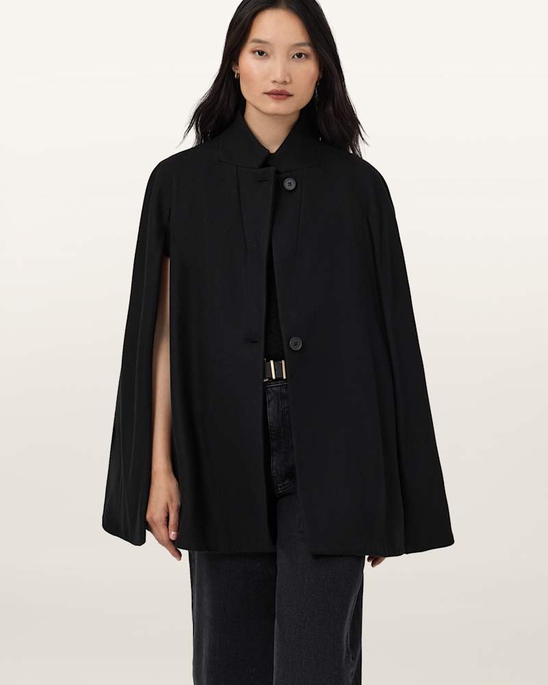 Lunis Wool Cape Coat