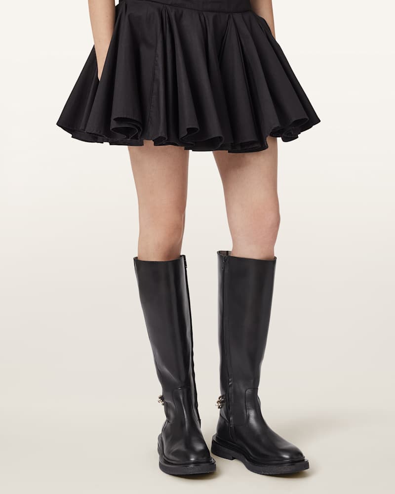 Escher Chain Leather Rider Boots