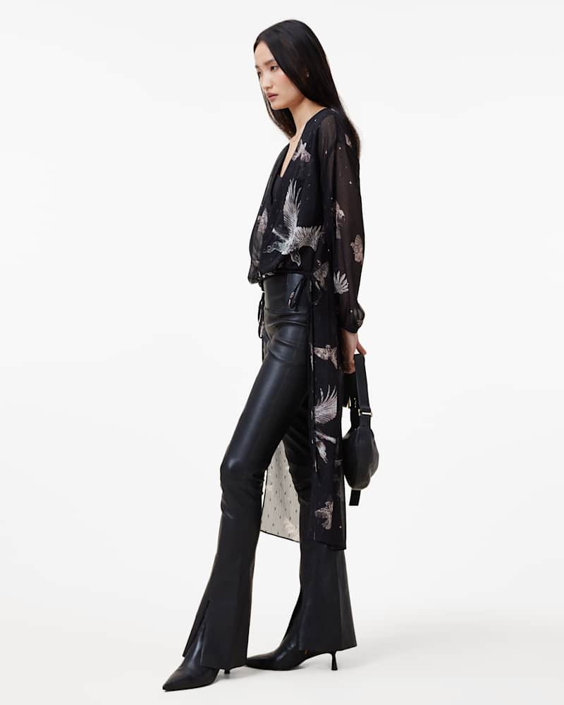 Avala Printed Draped Top