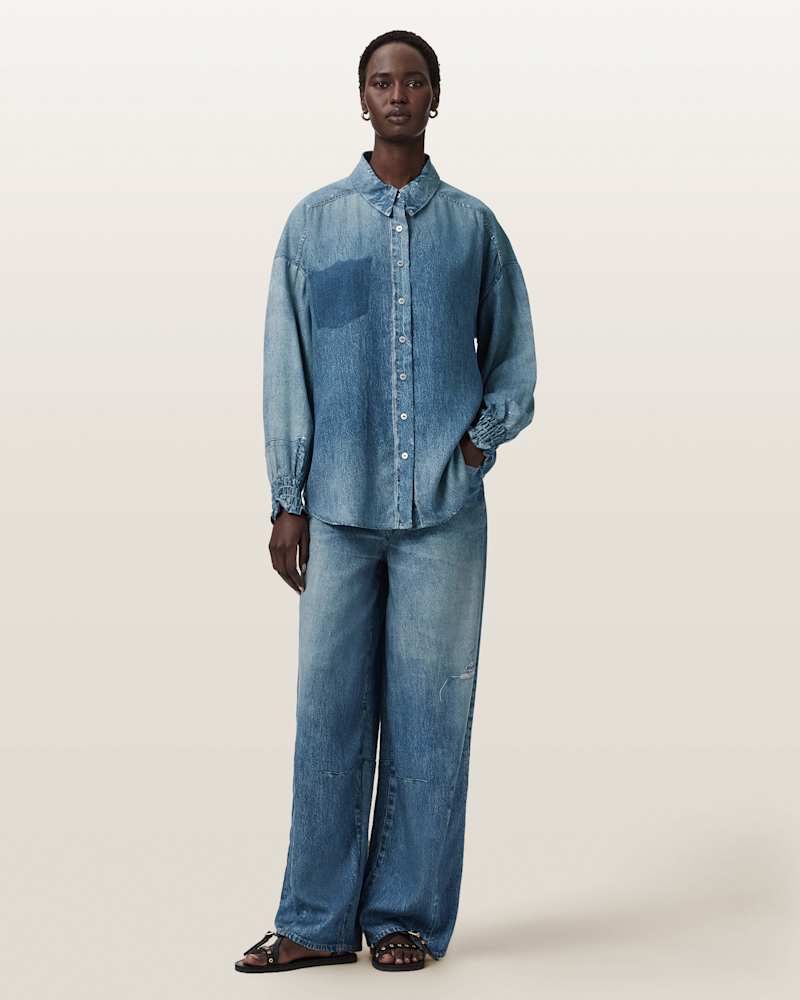 Charli Illusion of Denim Long Sleeve Shirt