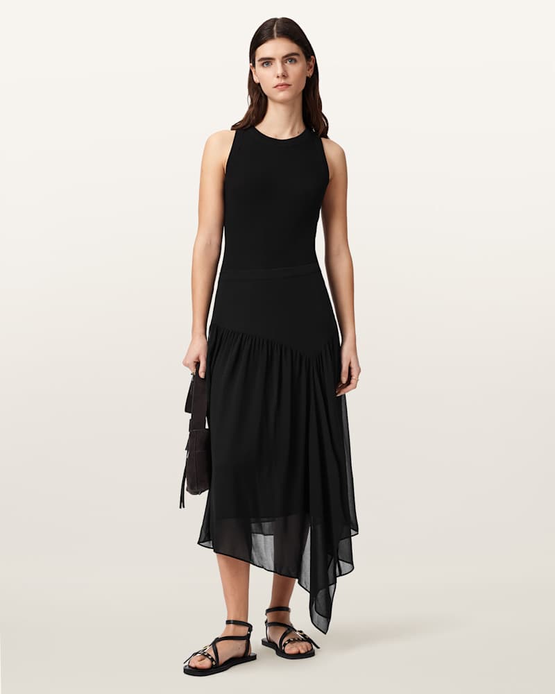 Cyra Asymmetric Maxi Skirt