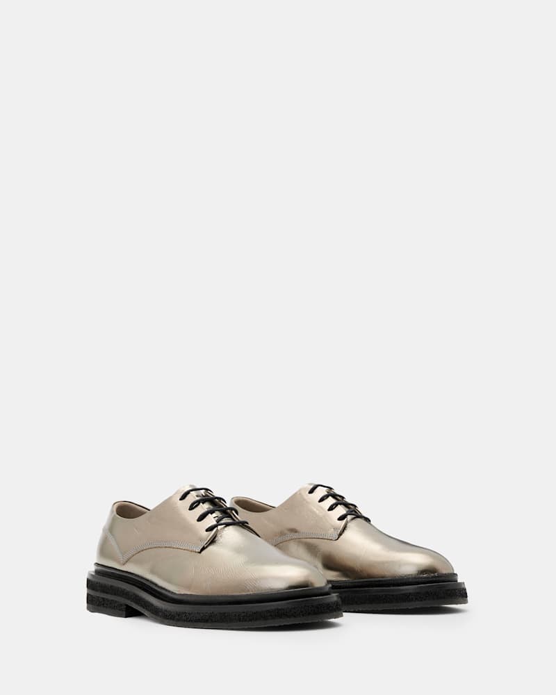 Escher Metallic Leather Lace Up Shoes