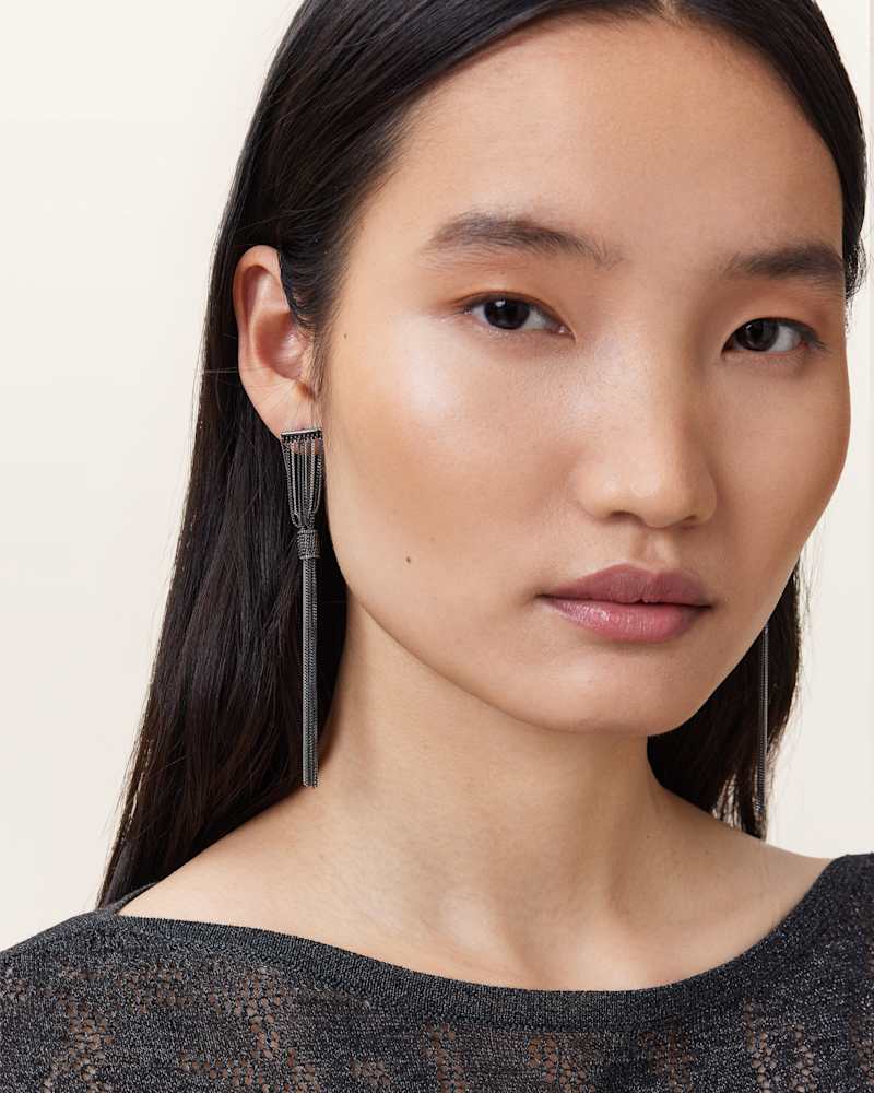 Fleur Two Tone Chain Earrings