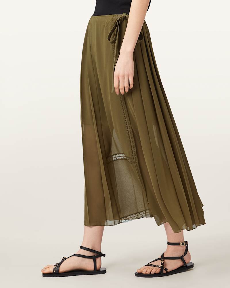 Clover Wrap Maxi Skirt