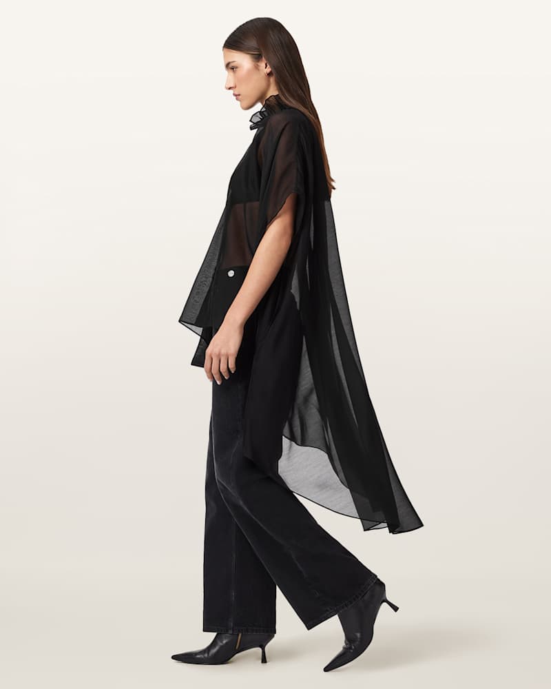 Sez Tulle Oversized Cape