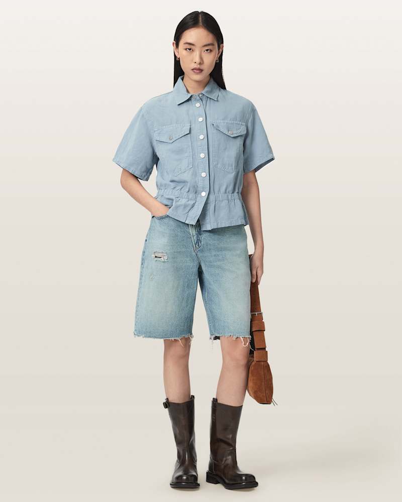 Tove Short Sleeve Linen Blend Shirt