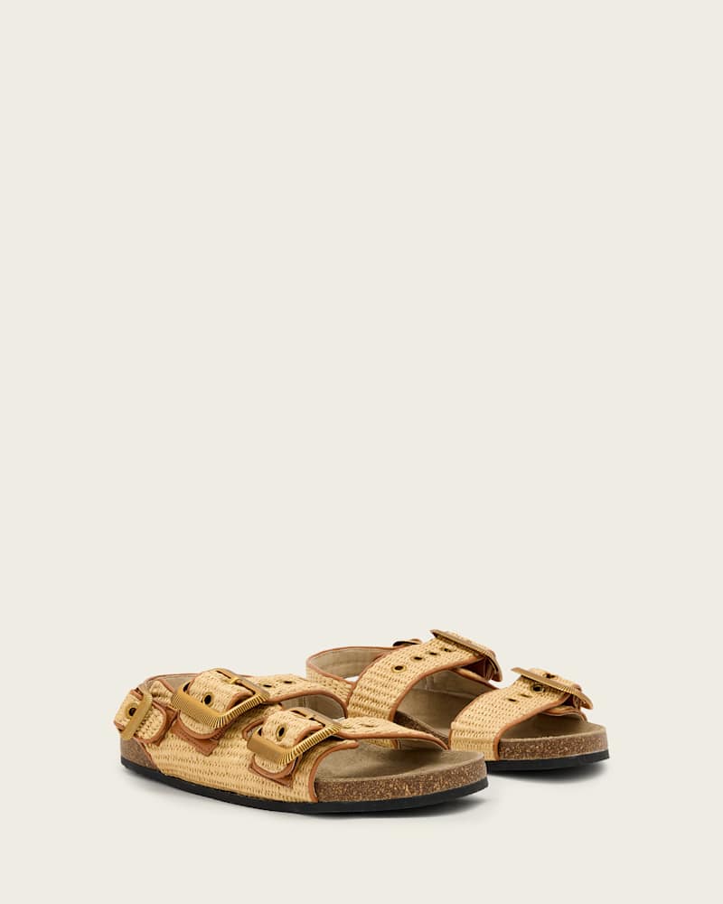 Staffa Raffia Buckle Sandals