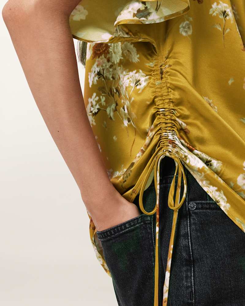 Leslie Draped Satin Top