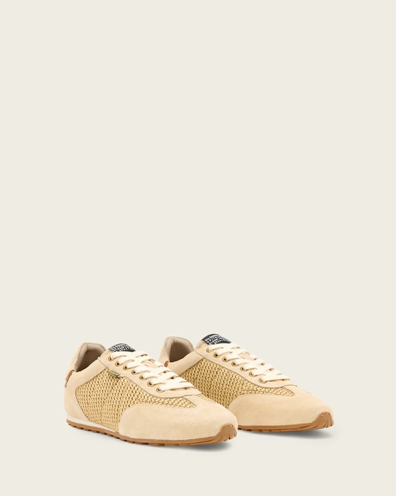 Liam Low Top Raffia Trainers