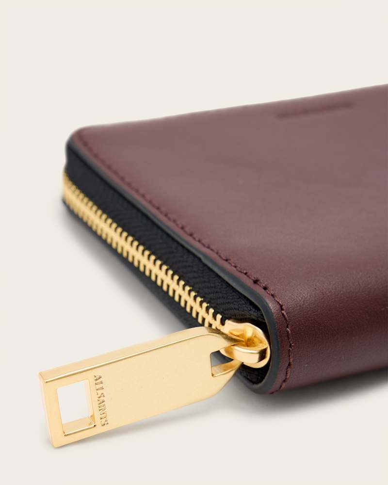 Lena Hex Zip Up Leather Wallet